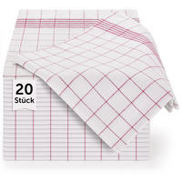 GESCHIRRTÜCHER 20er Set, 50/70 cm, 100% Baumwolle, kariert - Rot, Naturmaterialien (50/70cm) - Blumtal