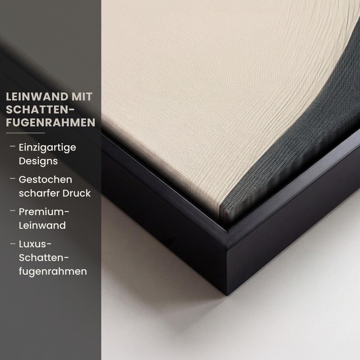 LEINWAND Bilder mit Rahmen - Frau - Hut - Farbe - 50x50 - Goldfarben, Textil (50/50cm) - MuchoWow