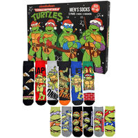 ADVENTSKALENDER Teenage Mutant Ninja Turtles mit 12 Paar Socken Größe 40-45 - Multicolor, Textil (37/5/26.5cm) - United Labels
