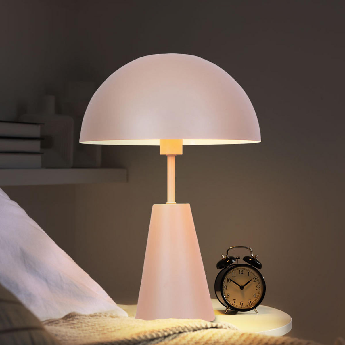 LED TISCHLEUCHTE Retro Metall Grün Beige - Beige, Metall (25/25/36cm) - Nowa