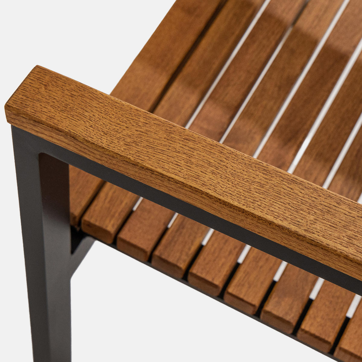 GARTENSTUHL ARIATO - Anthrazit/Braun, Holz/Metall (74/77/73cm) - KONSIMO®