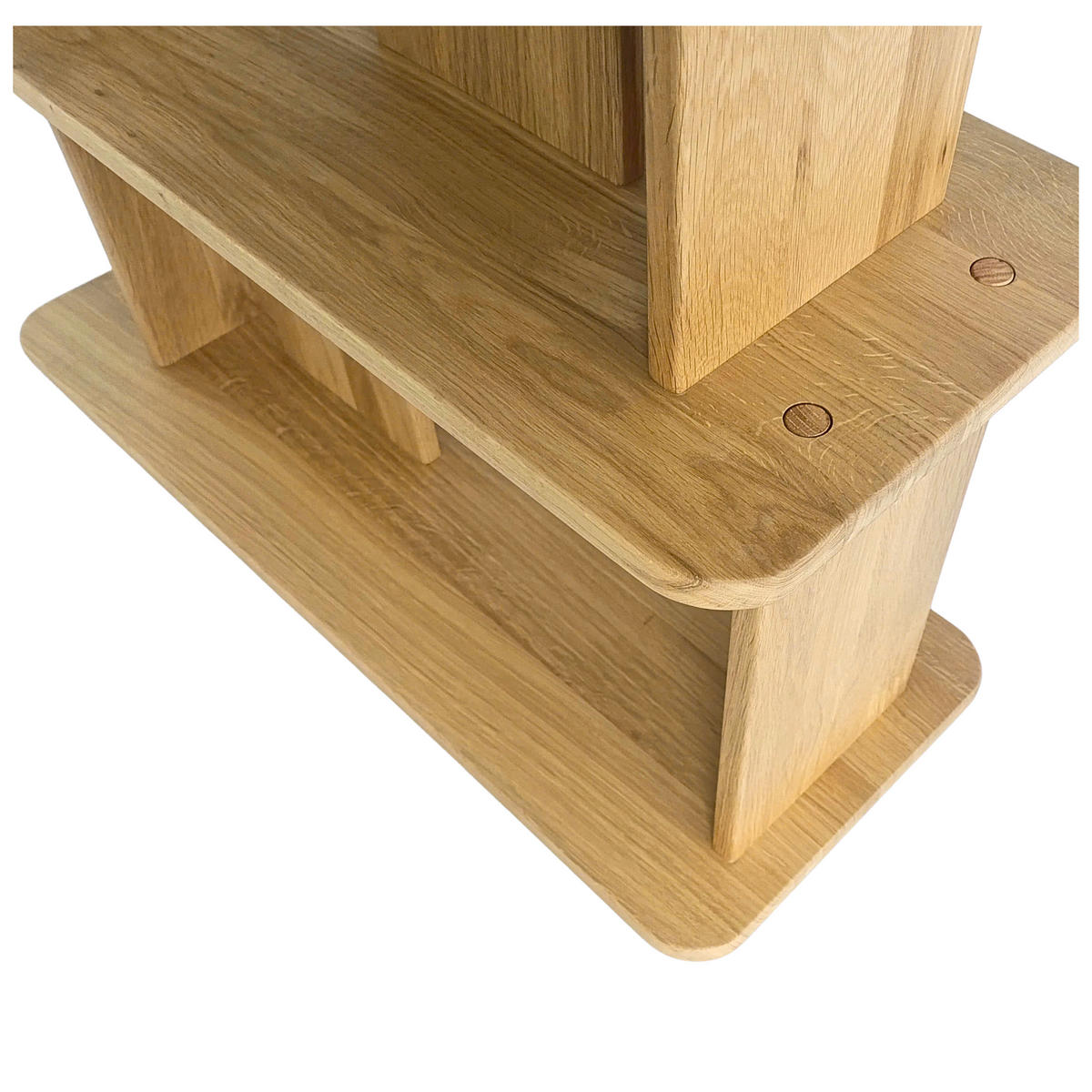 BÜCHERREGAL Franz, Natur Massiveiche - Beige, Holz (90/192/35cm) - WOODEK