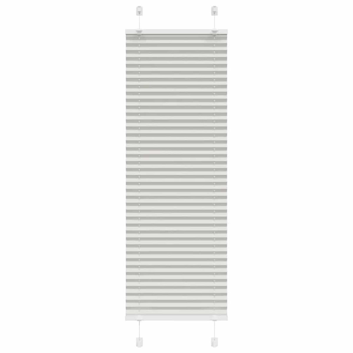 PLISSEE 40/150 cm Stoffbreite 39,4 cm aus Polyester Hellgrau - Hellgrau, Textil (40/150cm) - vidaXL