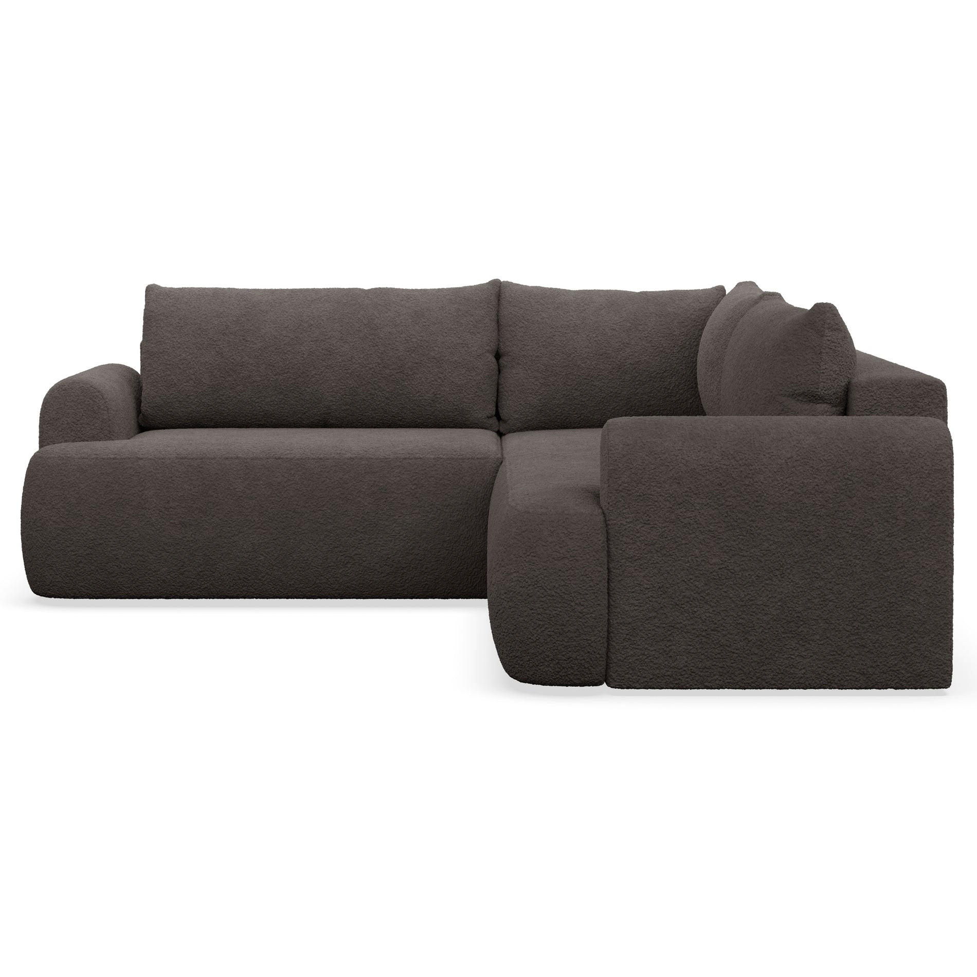 ECKSCHLAFSOFA Ovo TAUPEFARBENER STOFF universell MIT BETTKASTEN - Graubraun/Schwarz, Kunststoff/Textil (245/245cm) - Selsey