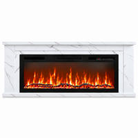 ELEKTROKAMIN 50E-2, 50 Zoll, 1000/2000 W Heizleistung, Steuerung über App - Weiß, Holzwerkstoff (27.5/66/178cm)