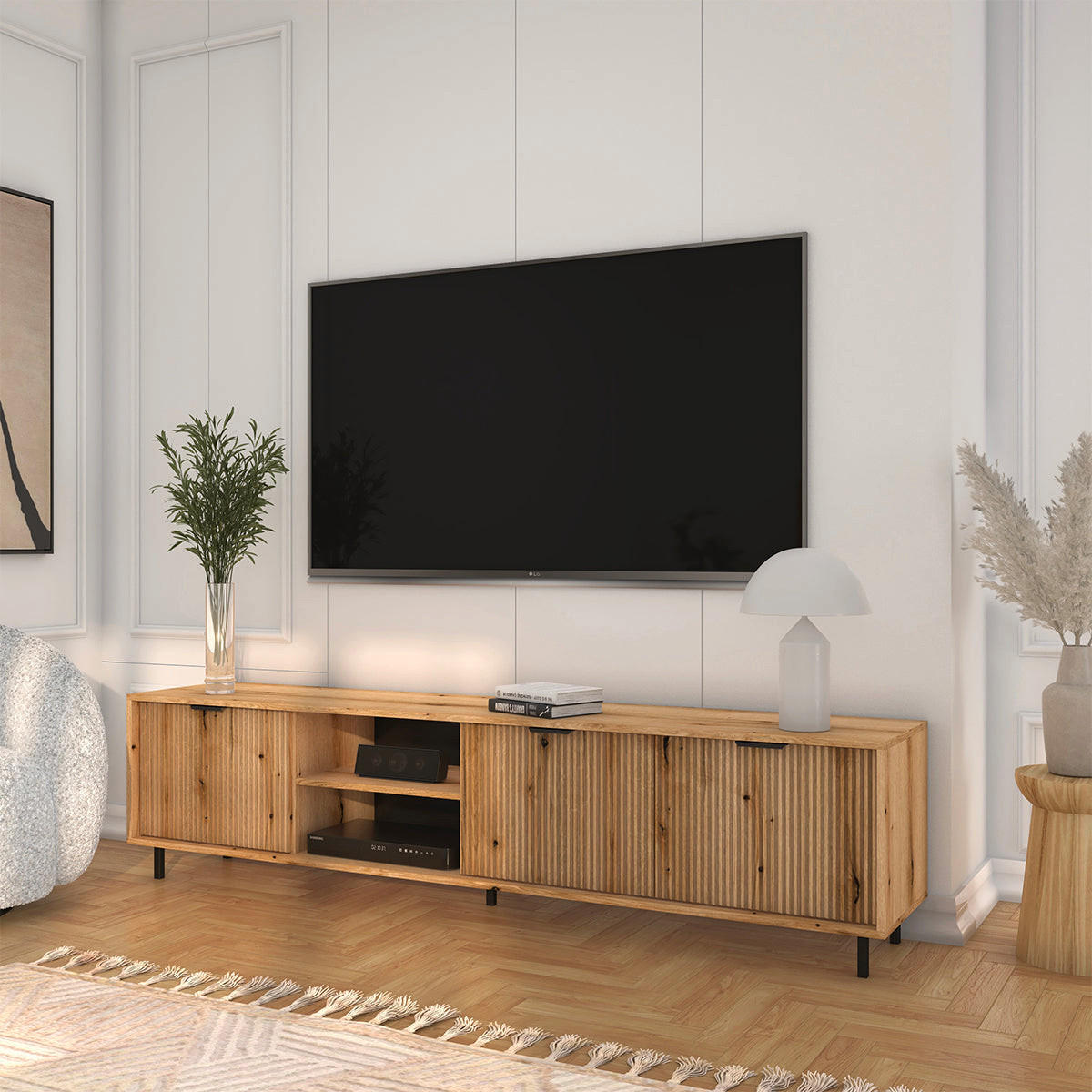 TV STOLÍK Soly Drevo - hnedá, kompozitné drevo (203.2/50/40.3cm) - Petits-meubles