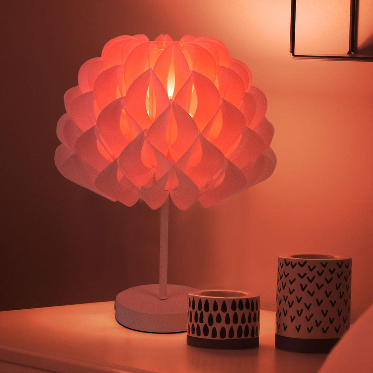 LED TISCHLEUCHTE Irene Weiß Metall - Weiß, Metall (25/25/35cm) - Globo Lighting