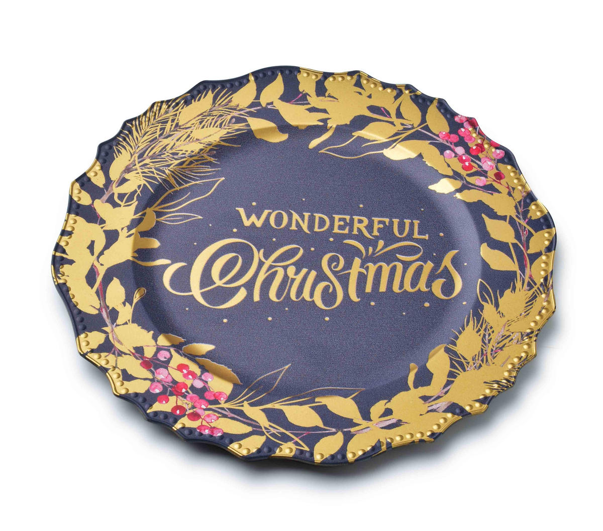 UNTERSETZER Blanche Festive Graphite 33/33/2 cm Kunstoff - Graphitfarben, Kunststoff (33/2cm) - Mondex