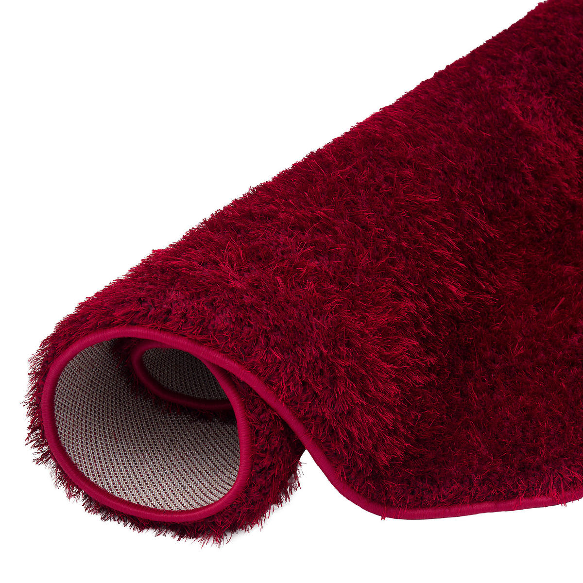 HOCHFLOR SHAGGY TEPPICH FEELING MIX RUND - Rot, Textil (133/133cm) - Snapstyle