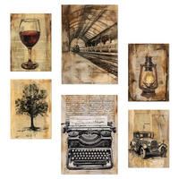 POSTER Set Mit 6 Stile Di Vita Dello Scrittore Vintage A3 & A4 Rahmenlos - Klar, Papier (29/3cm) - Nacnic