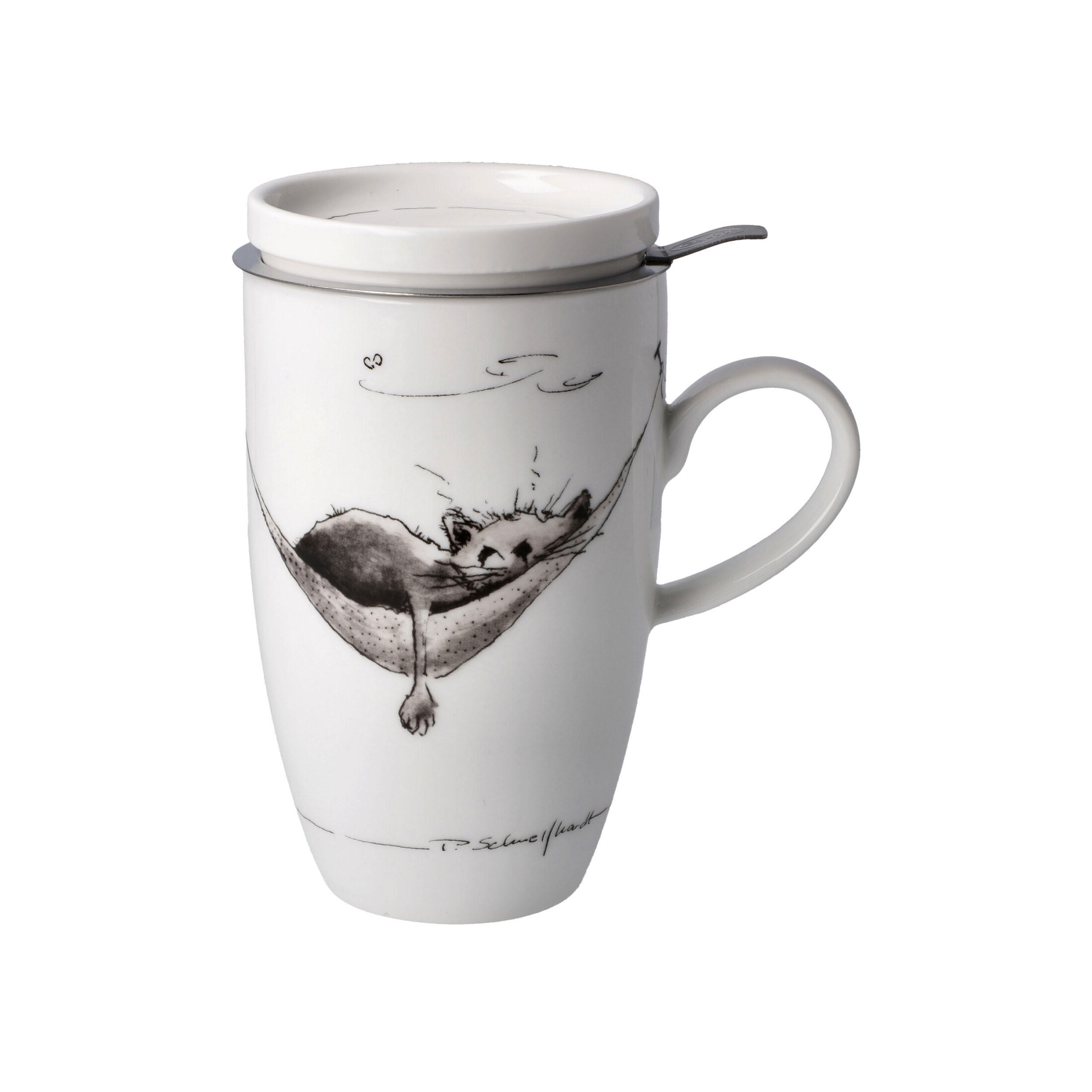 TEETASSE Peter Schnellhardt - Mittagspause, Fine Bone China, Bunt, 450 ml - Multicolor, Keramik (0.45L) - Goebel