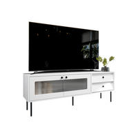 TV-LOWBOARD Valerio 150 - Schwarz/Weiß, Holzwerkstoff/Kunststoff (150/55/39cm) - MIRJAN24