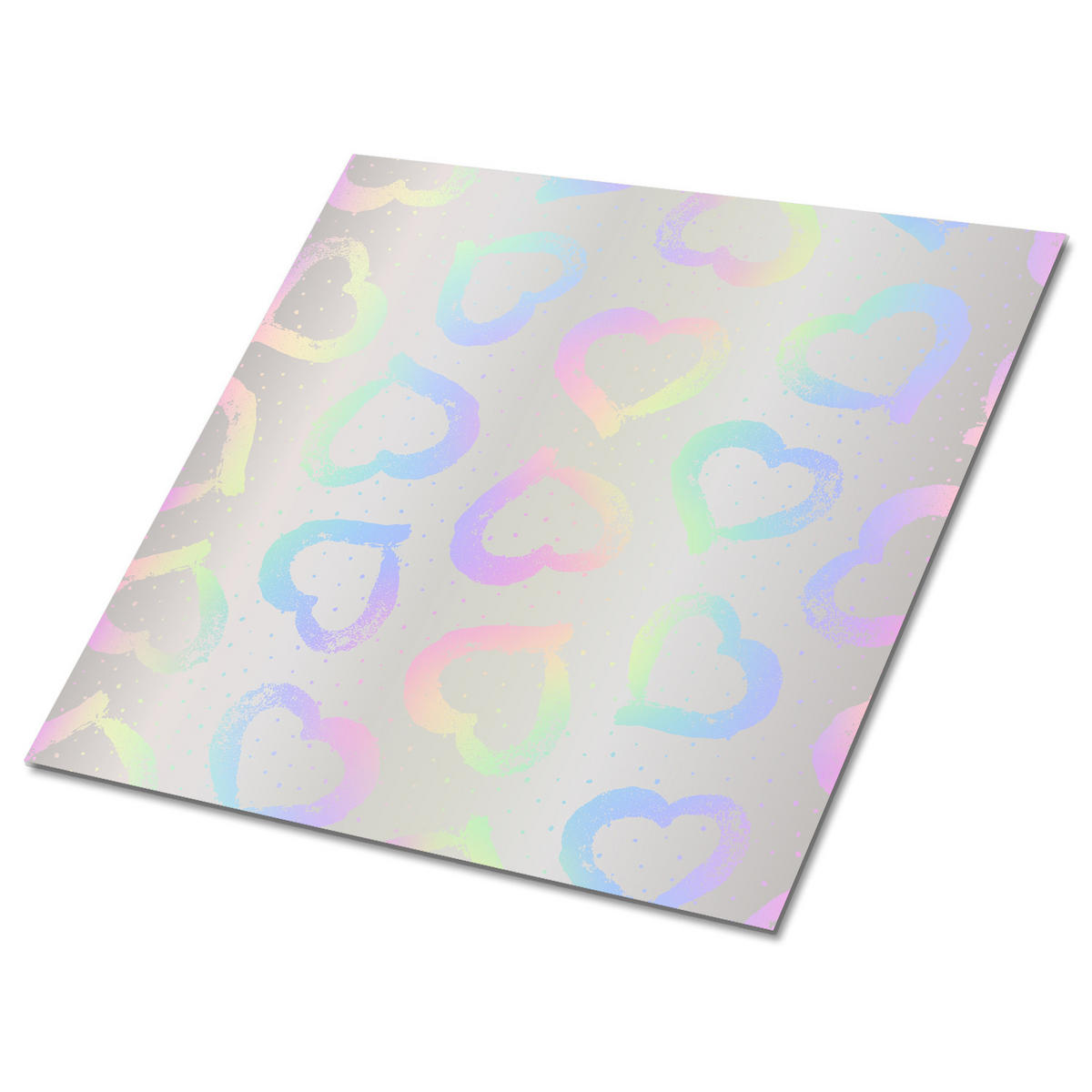 FLIESENAUFKLEBER 9 Stück 30x30 cm selbstklebend Bunte Herzen - Multicolor, Textil (30/1.6/30cm) - TULUP