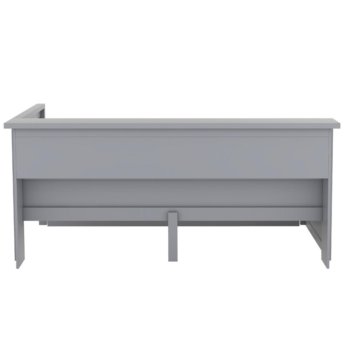 MULTIFUNKTIONSBETT 90/200 cm grau mit LED-Beleuchtung und ausziehbarem Bett - Grau, Holzwerkstoff (90/200cm) - OKWISH