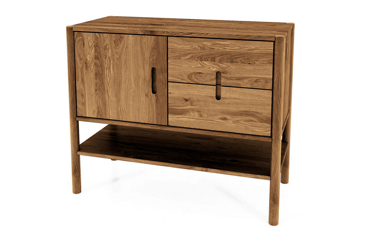 KOMMODE INA Wildeiche - Alteiche, Holz (97/84/46cm) - byoak