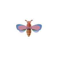 WANDSKULPTUR Bunt 12/4 cm - Multicolor, Wellpappe (0.05/4/8cm) - Studio Roof