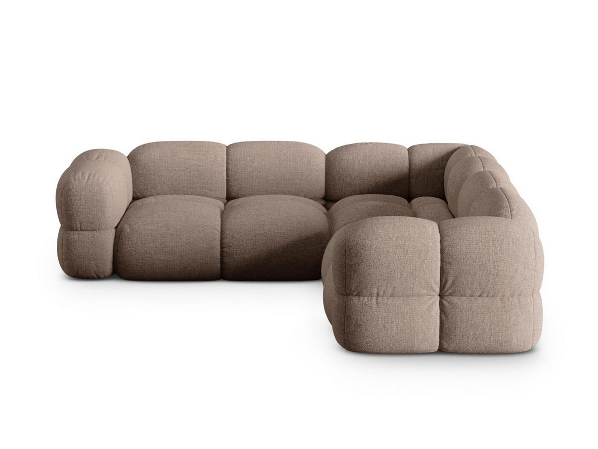 WENDBARES-ECKSOFA Loretto aus strukturiertem Stoff cappuccino 4 Sitzplätze - Cappuccino, Textil (250/250cm) - Cosmopolitan Design