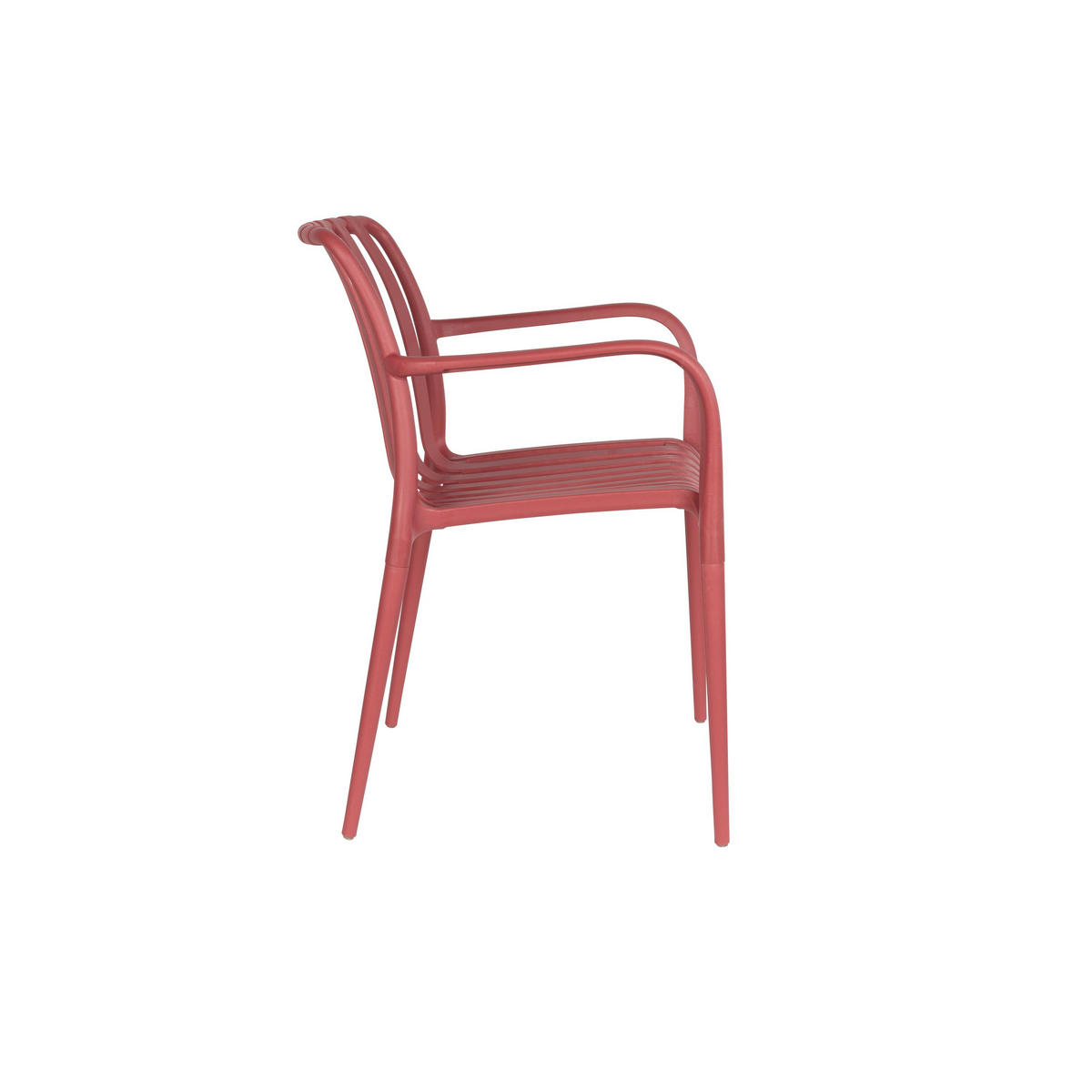 GARTENSTUHL Amae Rot - 4 er Set - Rot, Kunststoff (53/80.5/57cm) - Housecraft Living