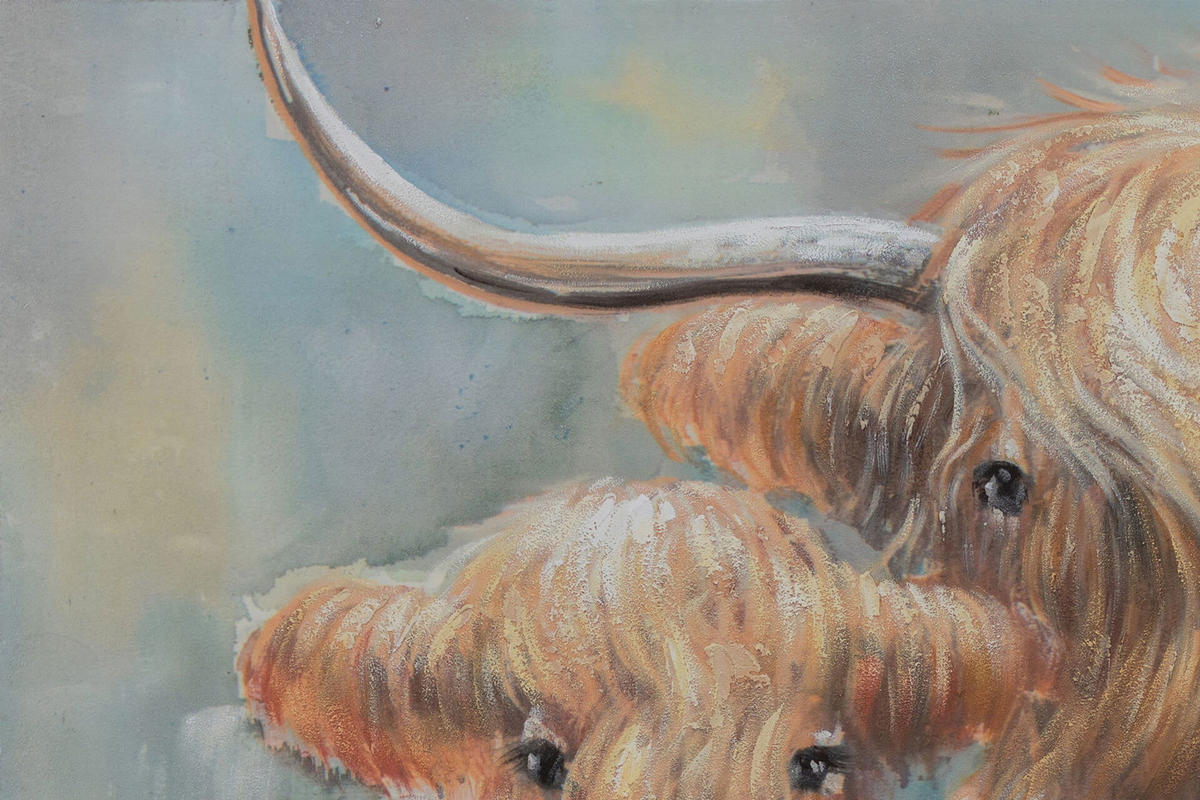 ACRYLBILD HANDGEMALT 100/75 cm - Braun, Holz/Textil (100/75cm) - KUNSTLOFT