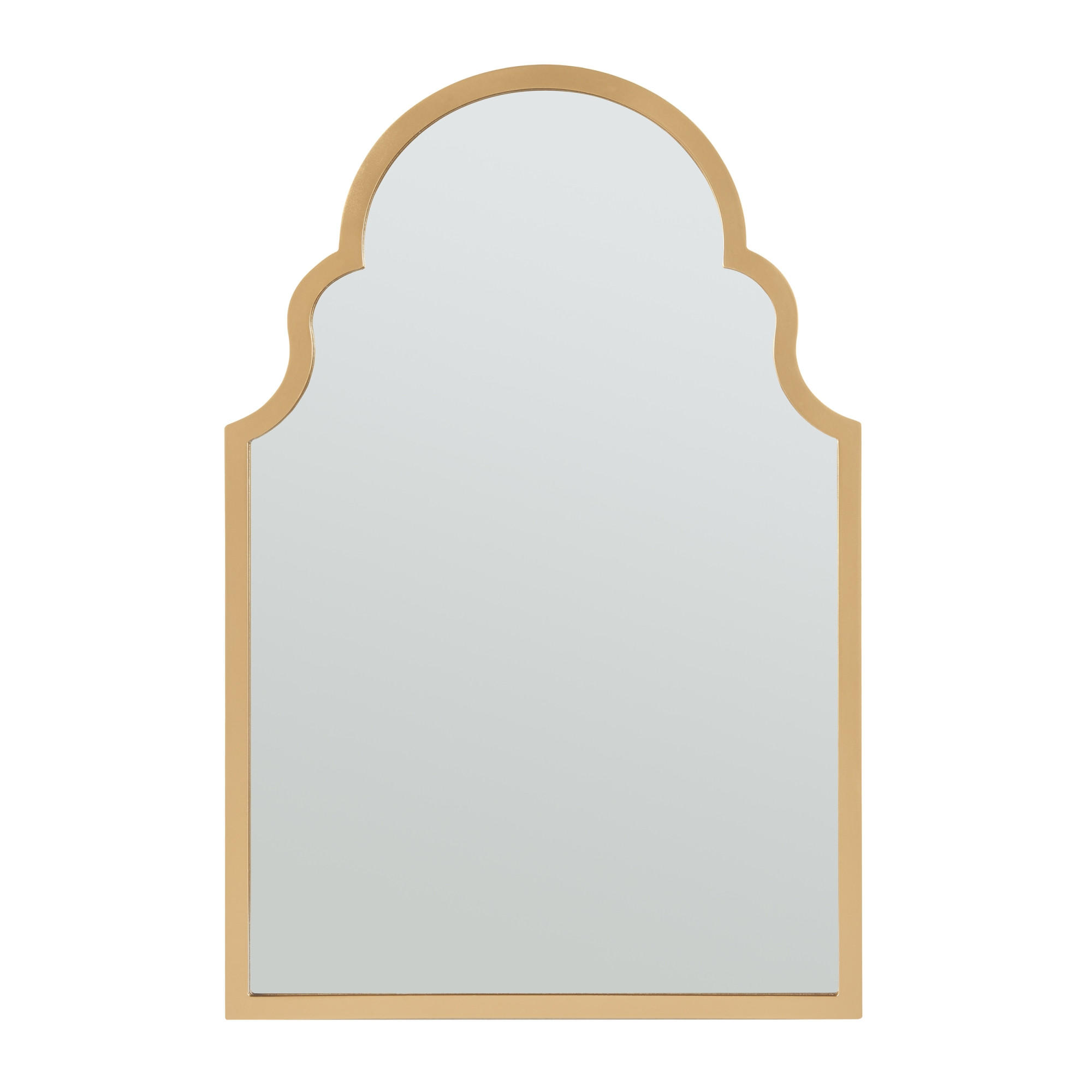 WANDSPIEGEL Hämeenkyrö - Goldfarben, Glas/Holzwerkstoff (60/2/90cm) - [en.casa]