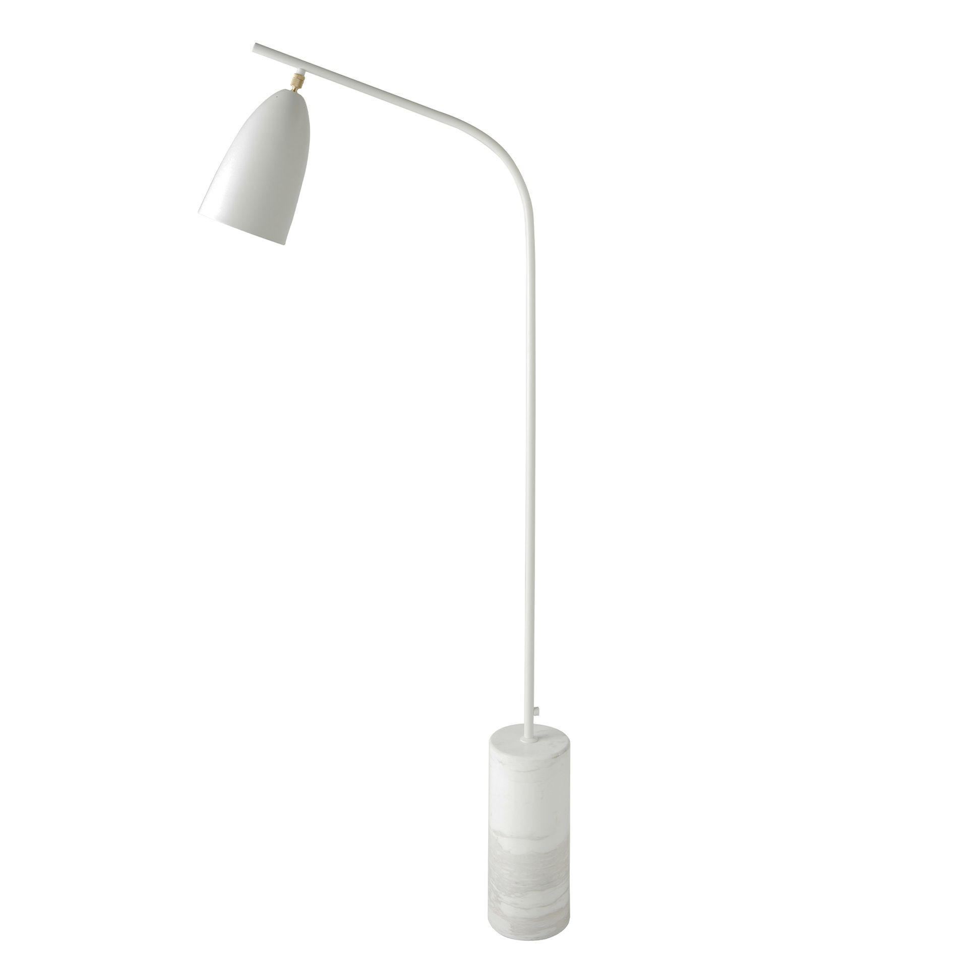 STELEUCHTE Stehleuchte aus Marmor und weißem Stahl 62/15/147 cm - Weiß, Metall (15/62/147cm) - ANGEL CERDA