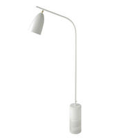STELEUCHTE Stehleuchte aus Marmor und weißem Stahl 62/15/147 cm - Weiß, Metall (15/62/147cm) - ANGEL CERDA