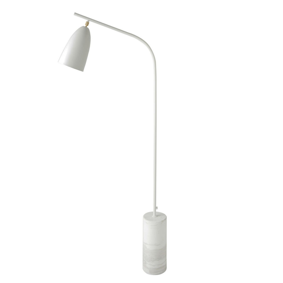 STELEUCHTE Stehleuchte aus Marmor und weißem Stahl 62/15/147 cm - Weiß, Metall (15/62/147cm) - ANGEL CERDA