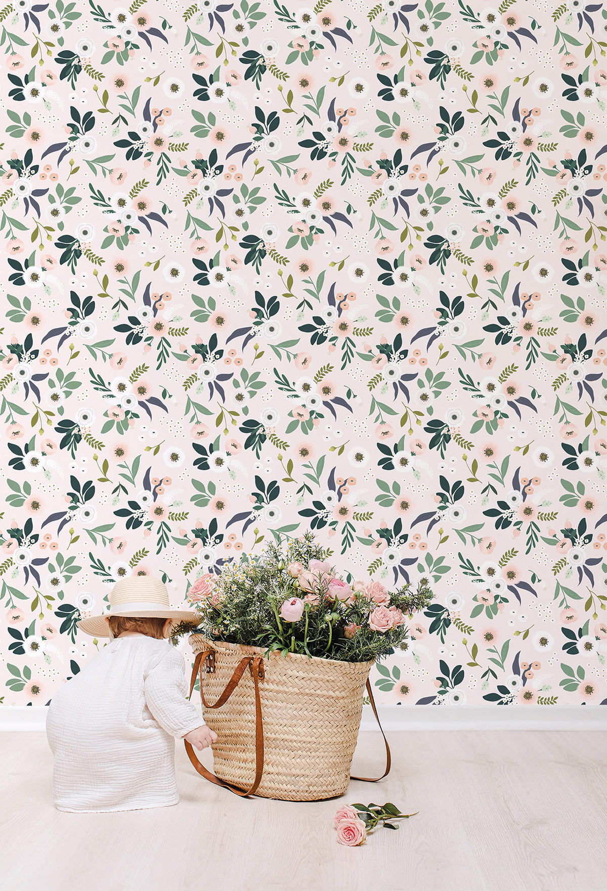 VLIESTAPETE Wonderland 50 cm x 10 m rosa Hintergrund - Pink/Multicolor, Papier (50/1000cm) - Lilipinso