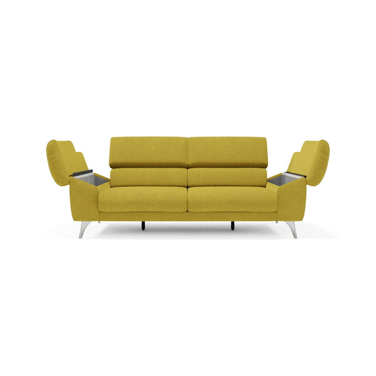 LINEARSOFA Donatello - Gelb, Metall (213/76/102cm) - Divani.store