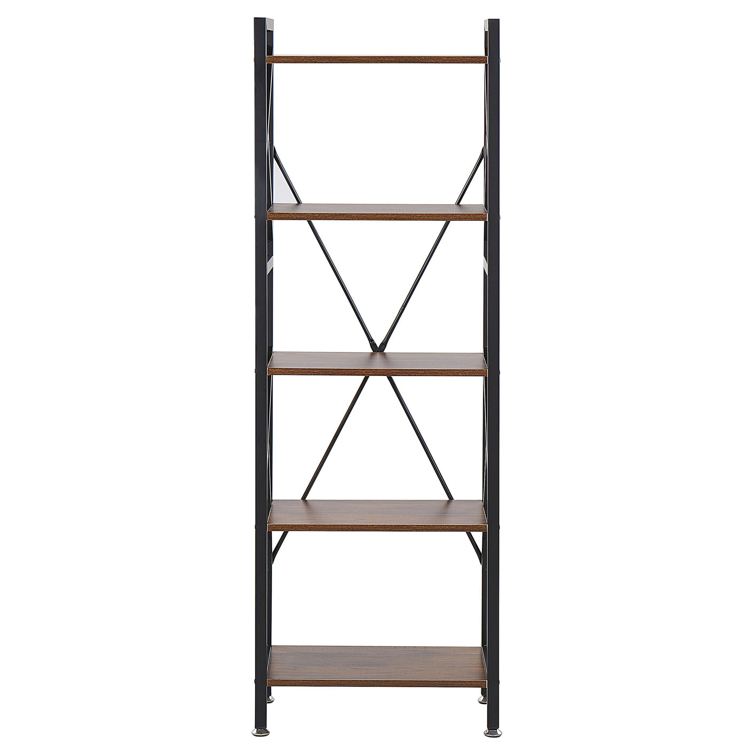 REGAL 5 Fächer Dale - Dunkelbraun, Holzwerkstoff (47/150/30cm) - Beliani