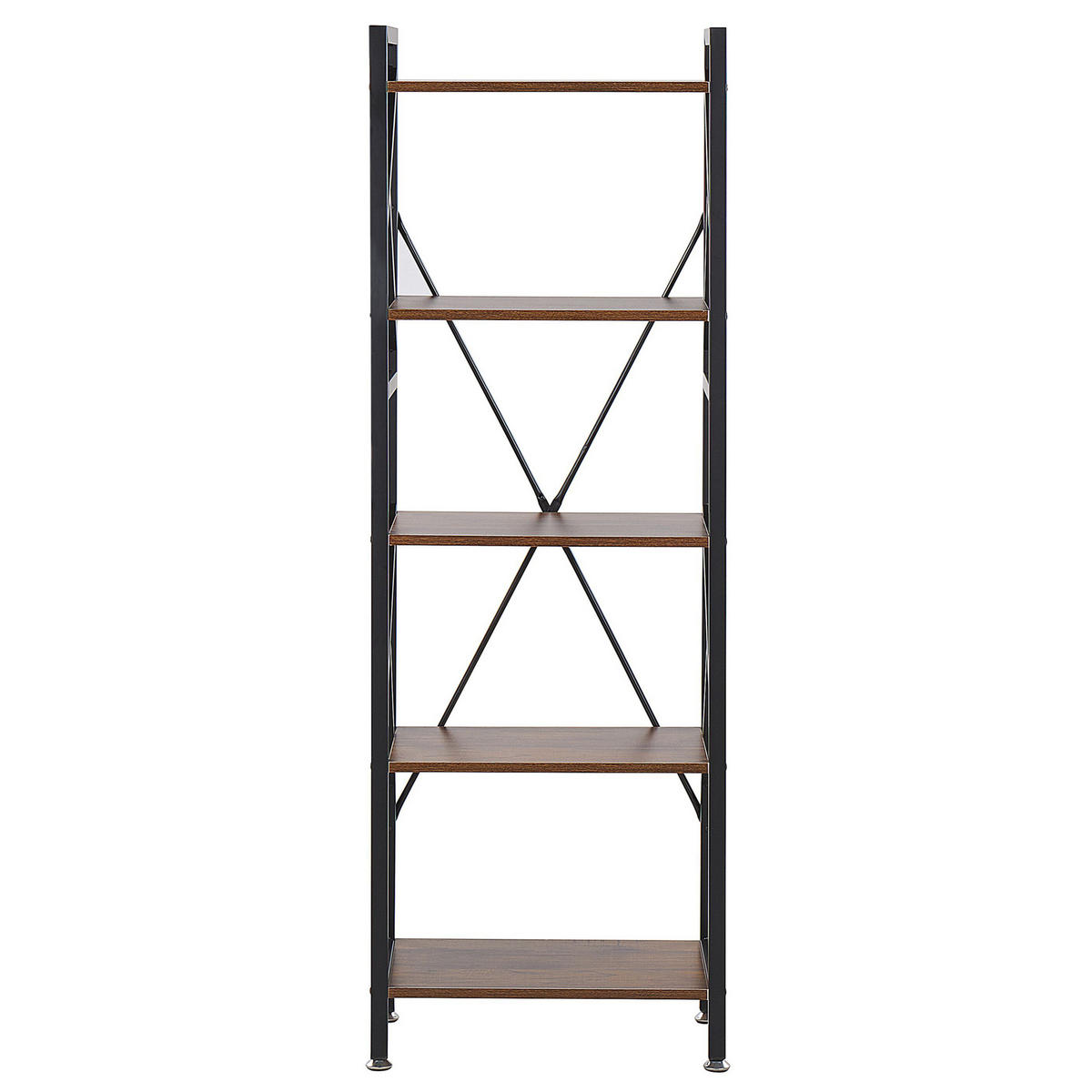 REGAL 5 Fächer Dale - Dunkelbraun, Holzwerkstoff (47/150/30cm) - Beliani