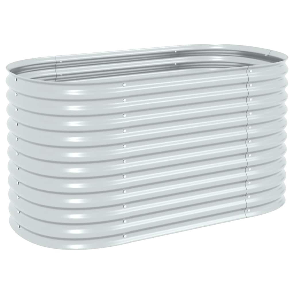 vidaXL Hochbeet Silber 80x81x160 cm