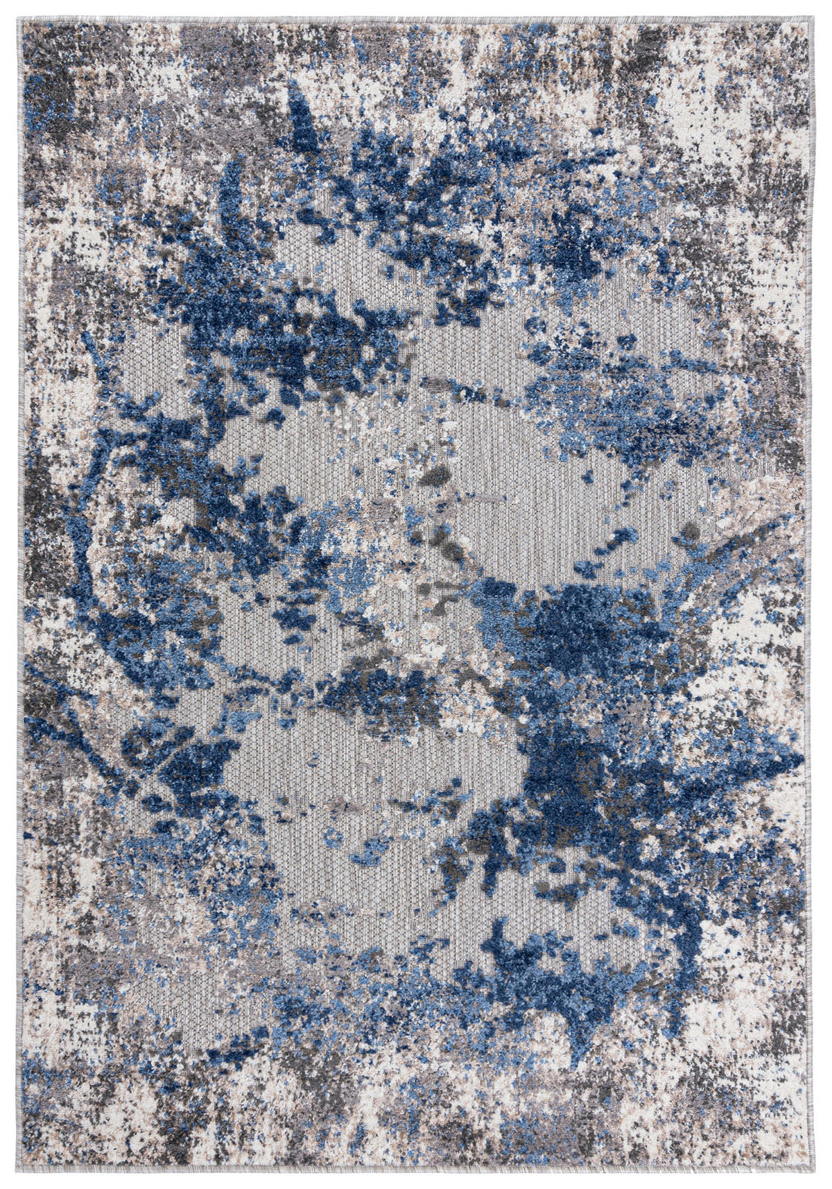 TEPPICH In-Outdoor Bunte Abstrakt - Kurzflor Rechteckig - 80 x 150 cm - Blau, Textil (80/150cm) - Mazovia
