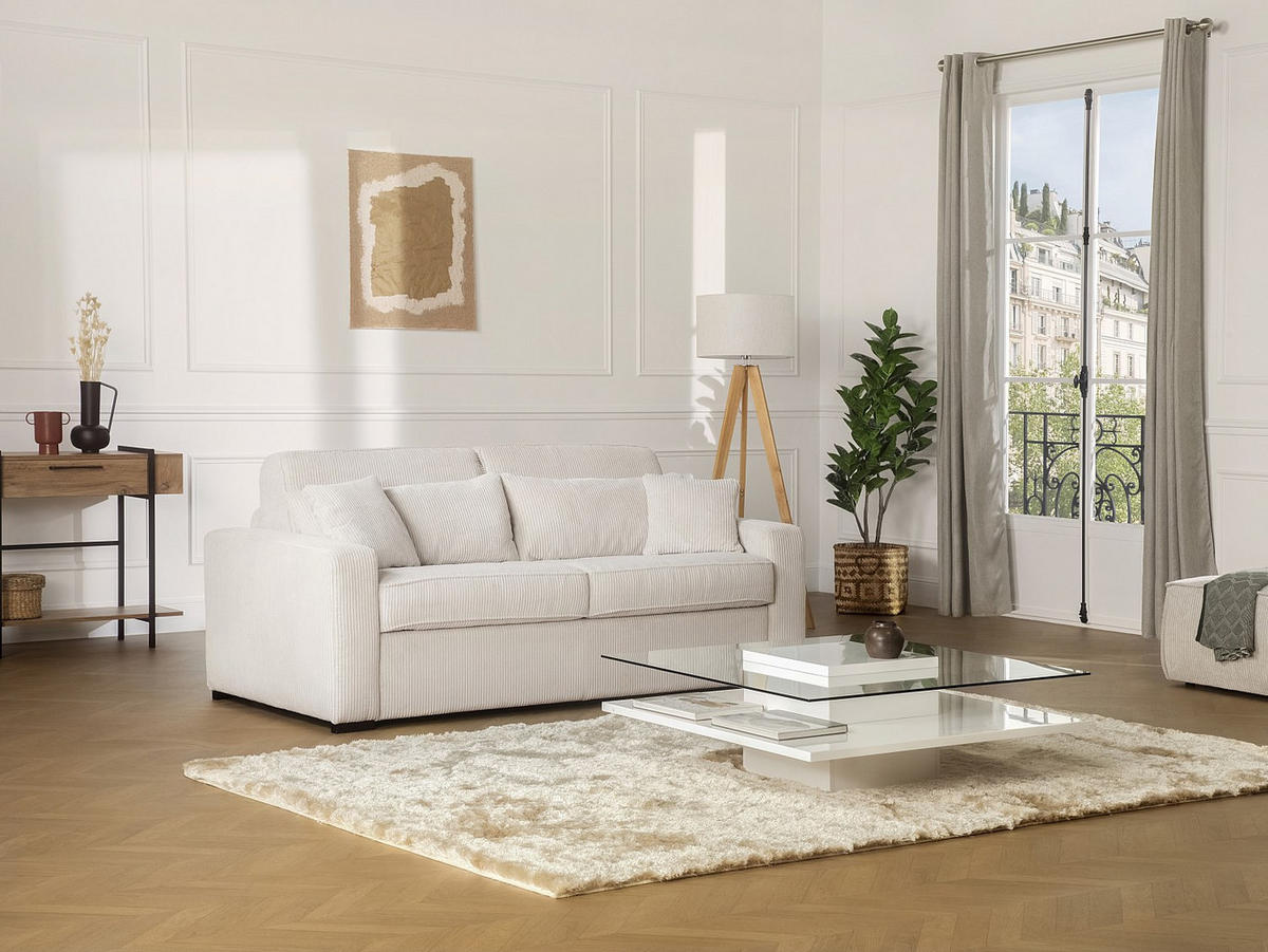 WOHNZIMMERTEPPICH - 230 cm x 160 cm - stoff - beige Dolce - Beige, Textil (230/160cm) - Vente-Unique