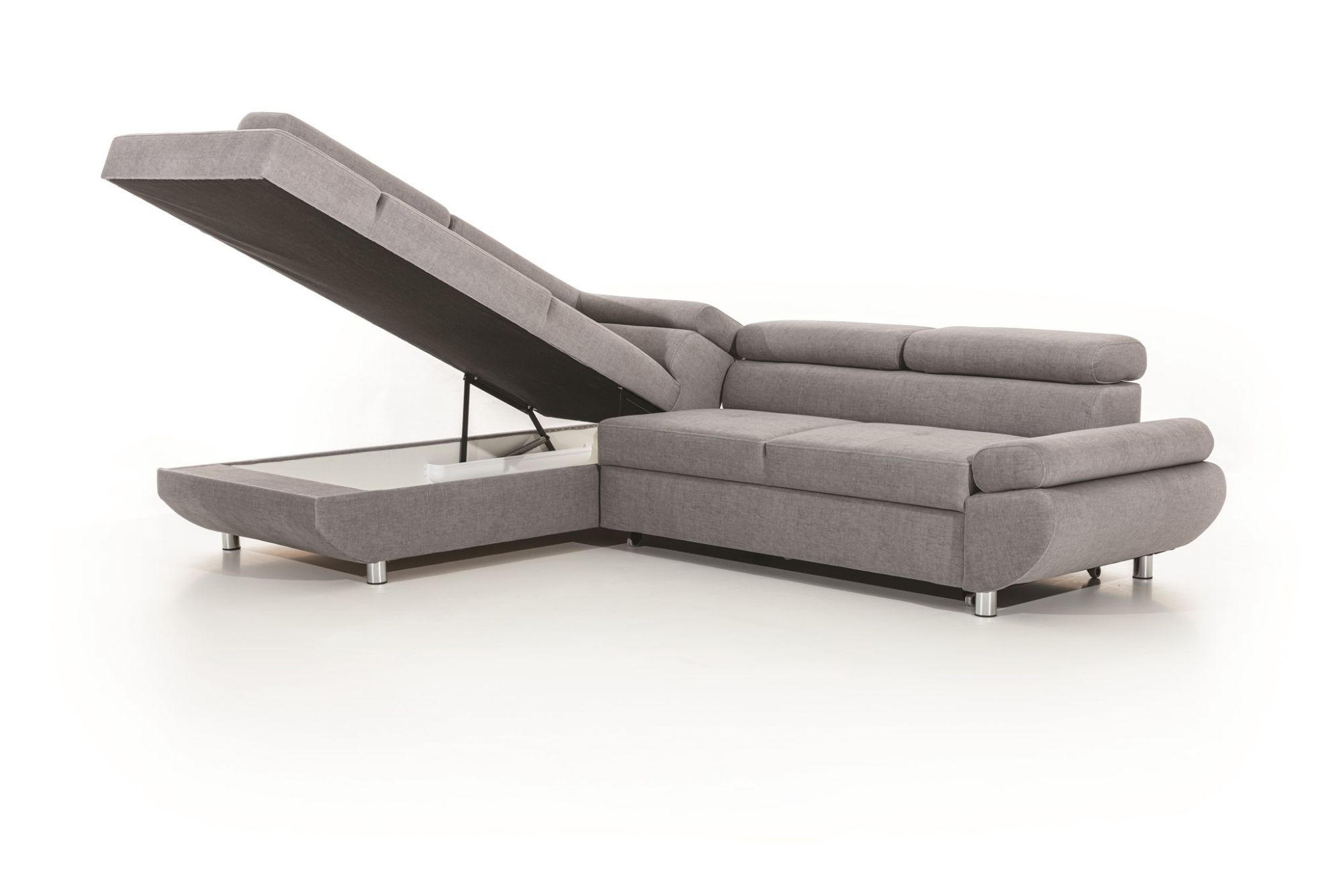 Thumbnail - Fun Möbel Ecksofa, Dunkelblau, Textil, L-Form, 275x210 cm, Wohnzimmer, Sofas & Couches, Wohnlandschaften, Ecksofas