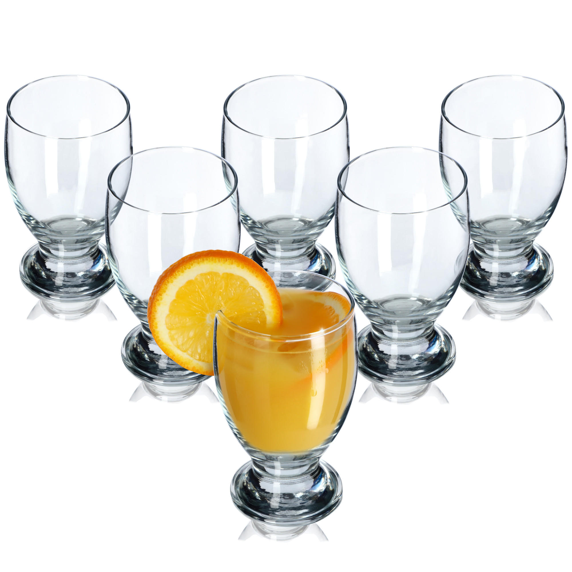 KADAX Glas für Getränke und Desserts, 6er-Set, 300 ml - Transparent, Glas (0.3L) - KADAX