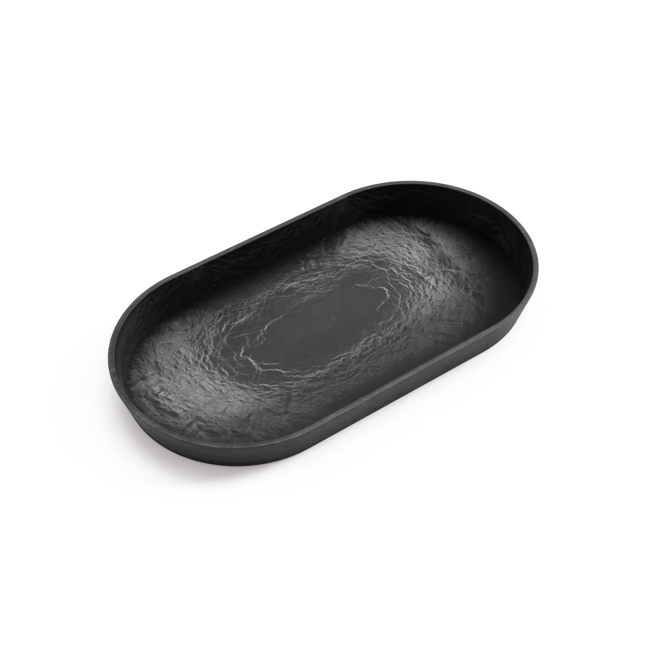 BLUMENTOPFUNTERSETZER Tokyo 28,4/15,4/2,4 cm Dunkelgrau - Dunkelgrau, Kunststoff (28.4/2.4cm) - Ecopots