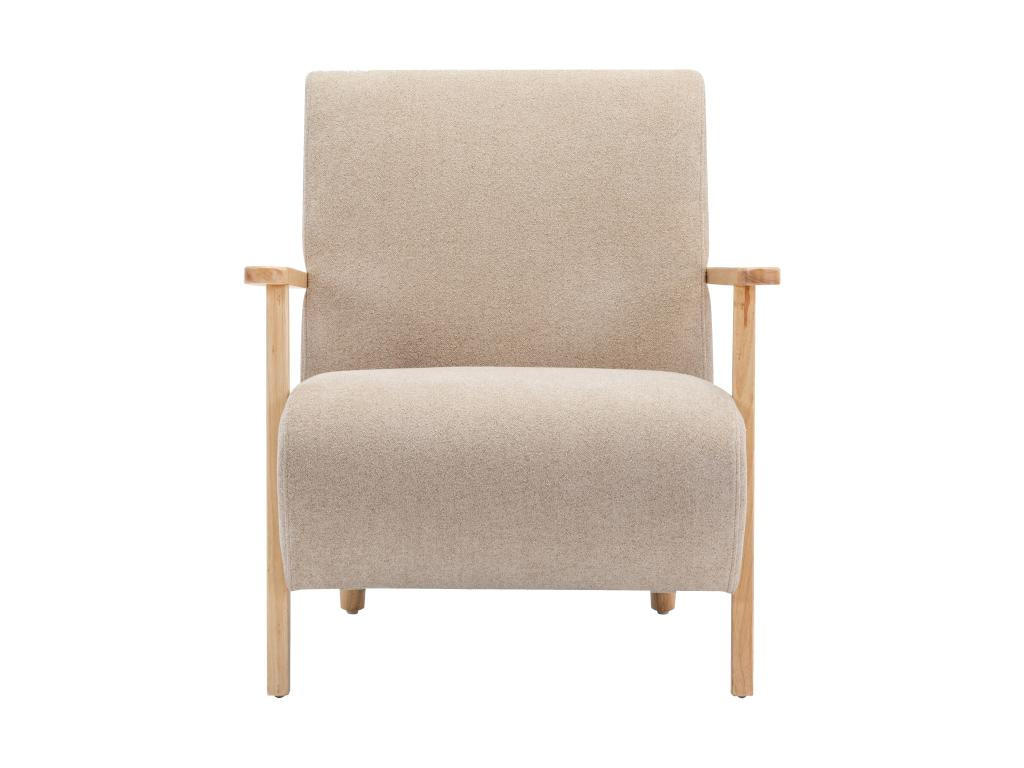 SESSEL - Stoff & Holz - Beige - JULOMO - Beige, Textil (82/81/70cm) - Vente-Unique