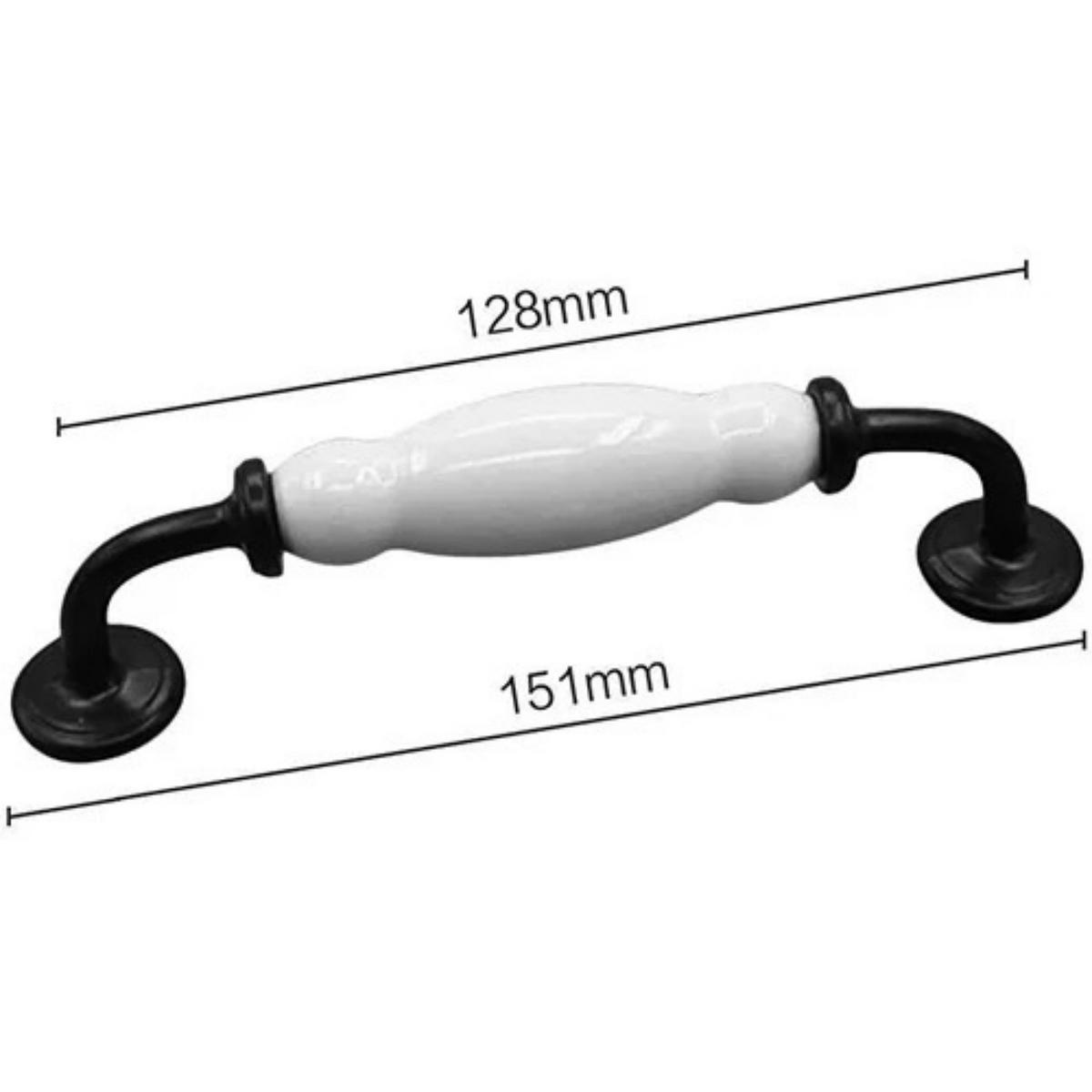 MÖBELGRIFF 2er-Set 128 mm - Schwarz, Metall (2.2/2/15.1cm)