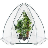 FOLIENGEWÄCHSHAUS, PE-halbdurchsichtiges Tomatengewächshaus - Weiß, Textil/Metall (240/200/200cm) - Woltu