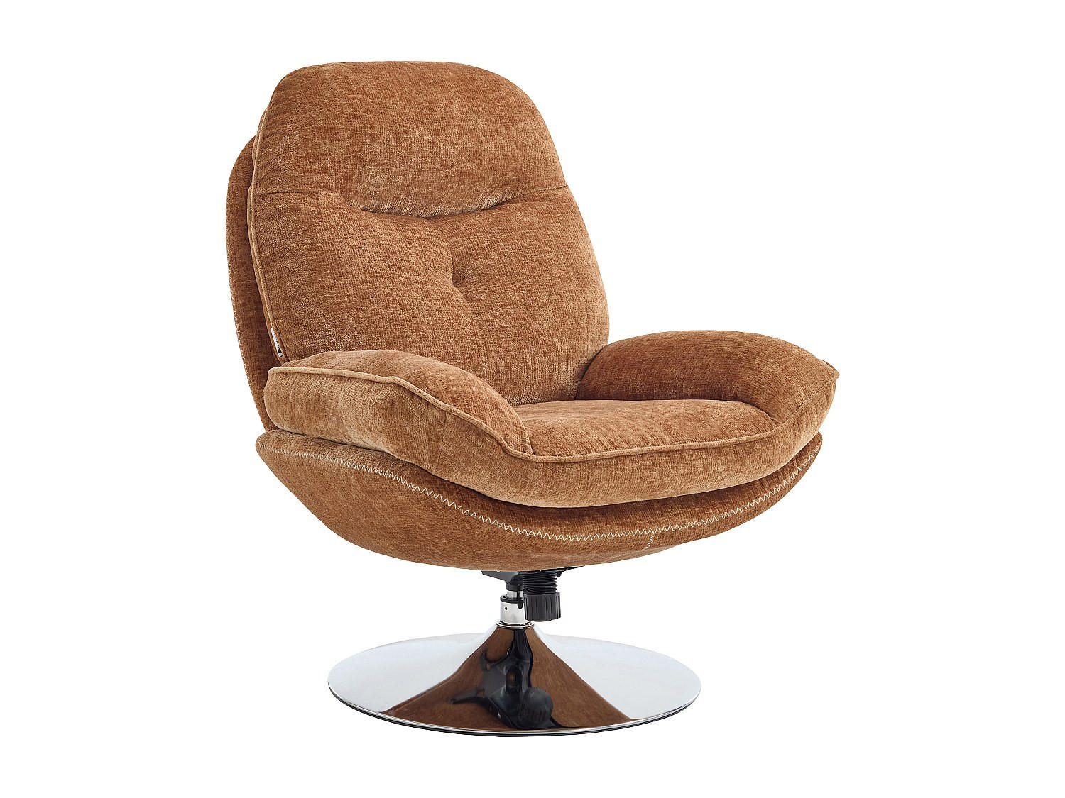 DREHSESSEL - Stoff - Senfgelb - ILMACA - Gelb, Textil (90/99/78cm) - Vente-Unique