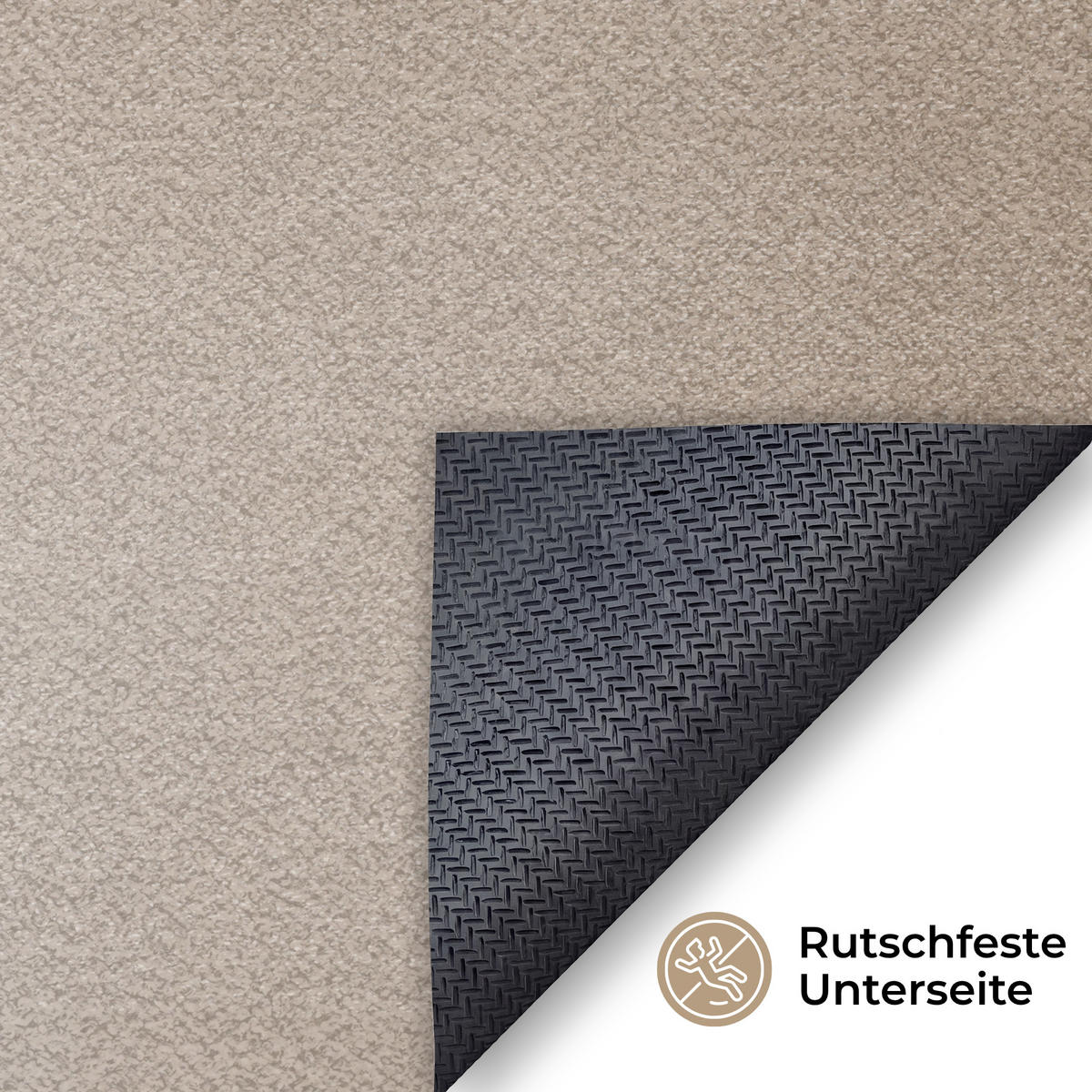 ROHOŽKA Vlnité linie - Plynulé - Pískové barvy 120x80 cm - béžová, textil/umělá hmota (120/0.4cm) - MuchoWow