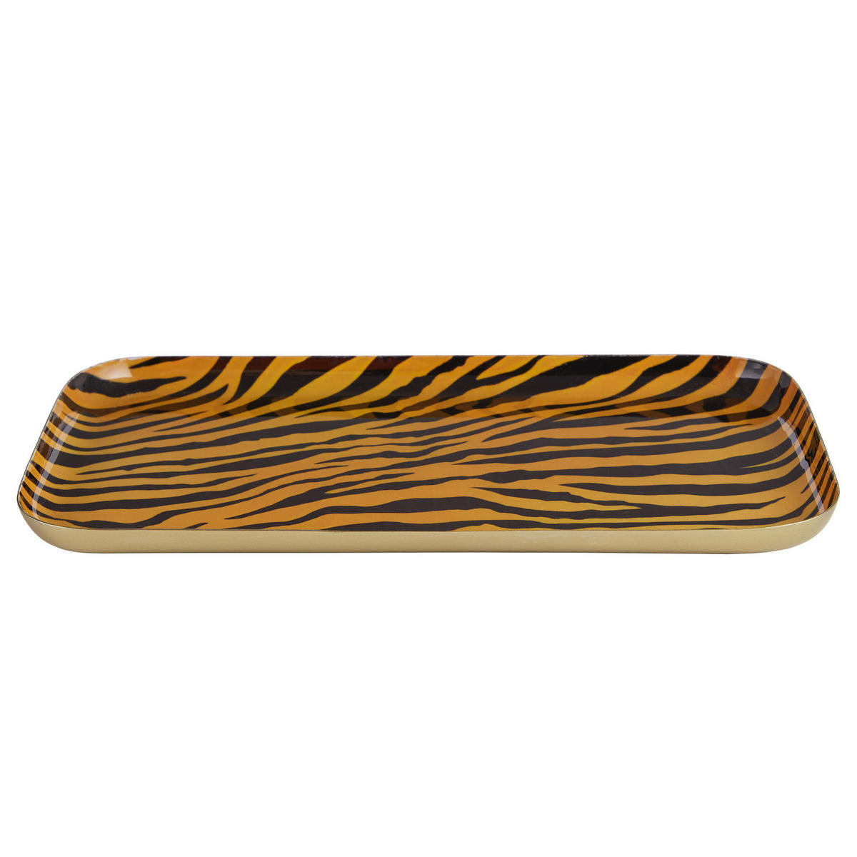 DEKOTABLETT Monteverde Tiger 13x21cm - Schwarz, Metall (1.3cm) - Butlers