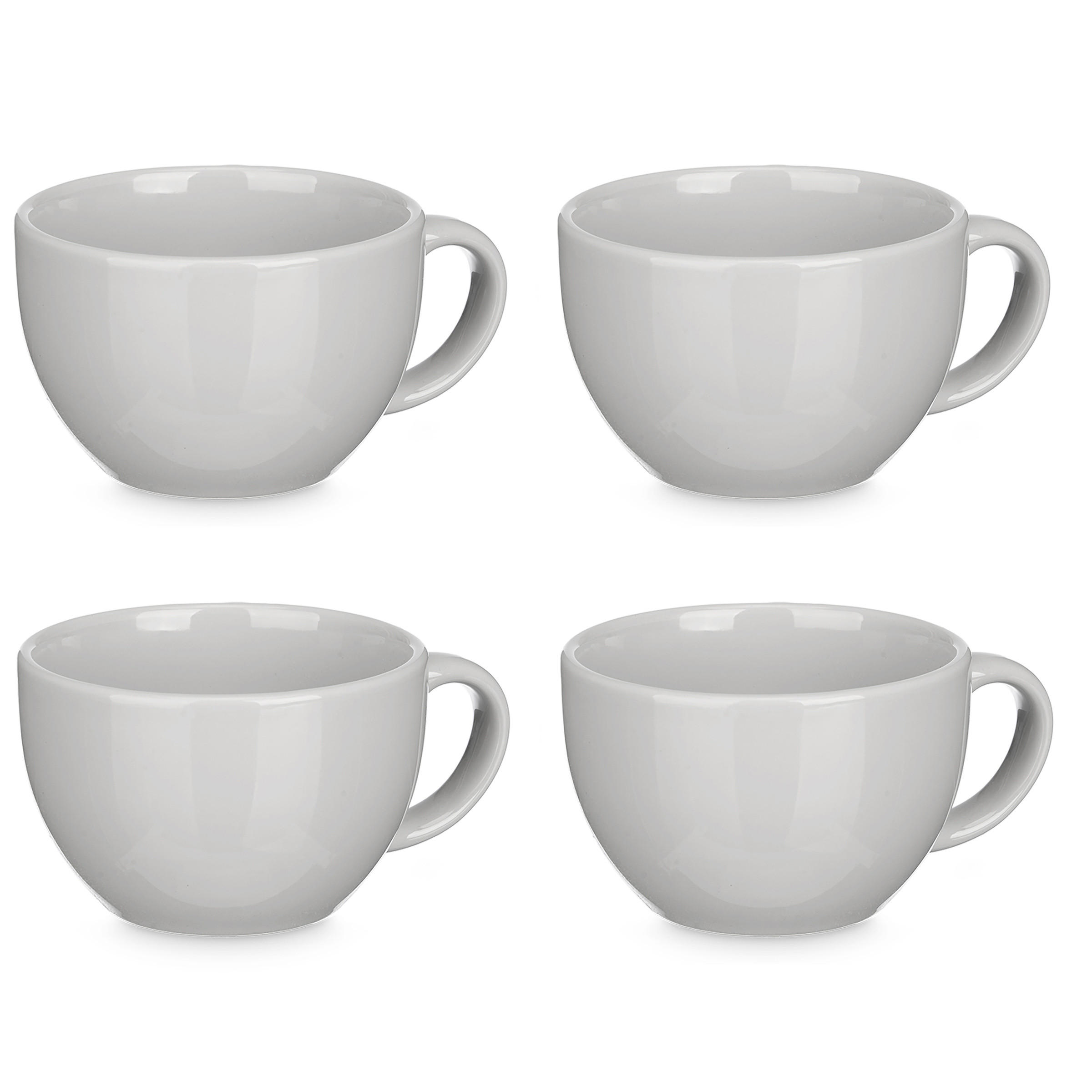 SUPPENSCHALEN 4er Set 480 ml - Grau, Keramik (15.5cm) - Vessia