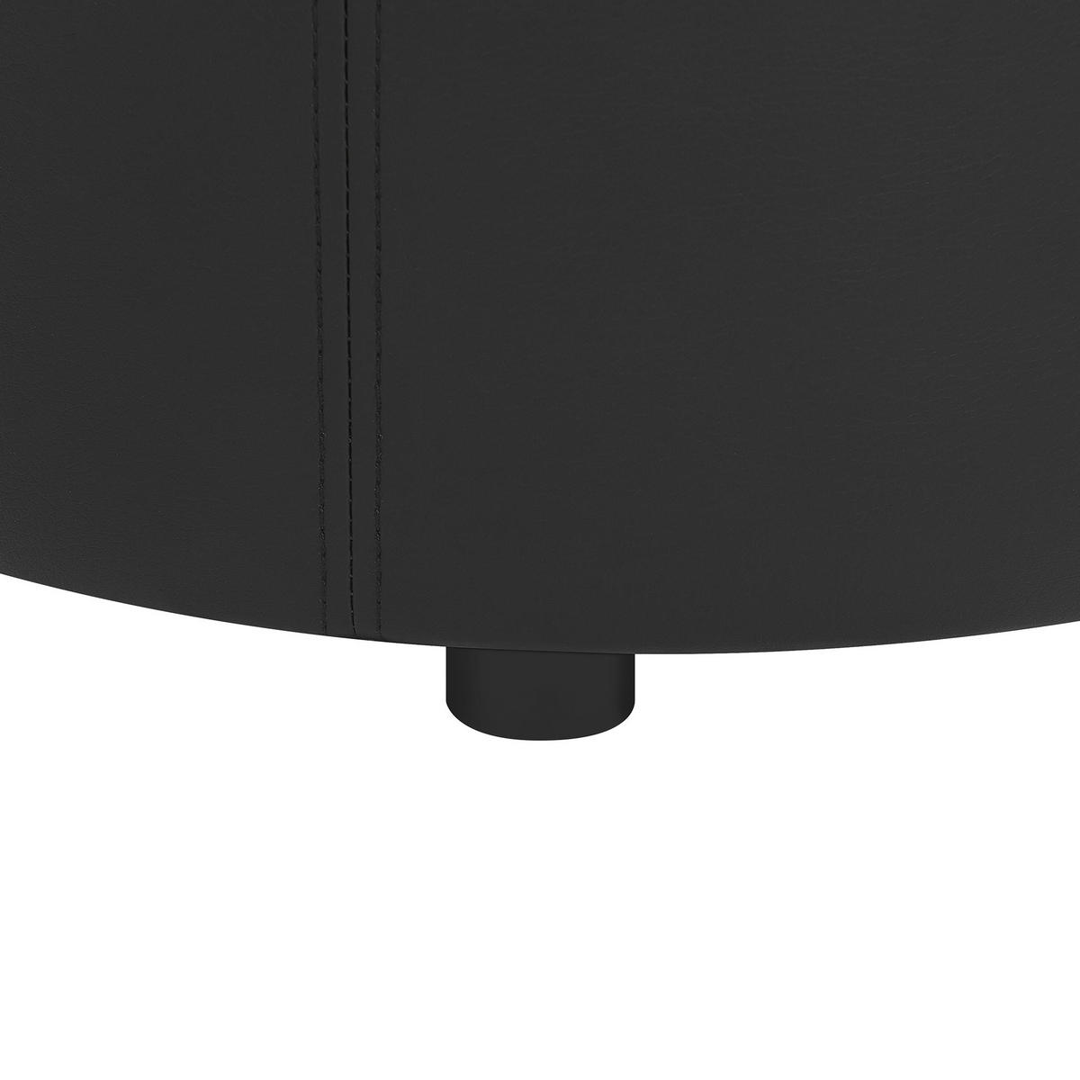 POUF Maryland 38/38/40 cm - Schwarz, Kunststoff (38/40/38cm) - Beliani
