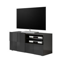 TV-MÖBEL klein 1 Tür und 1 Schublade L121 cm - Dama - Anthrazit, Holzwerkstoff (42/57/121cm) - Calicosy