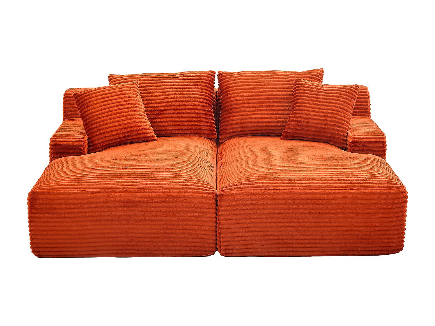 SOFA - 3 Personen - samt - terracotta Donilia - Terracotta, Textil (200/72/160cm) - Vente-Unique
