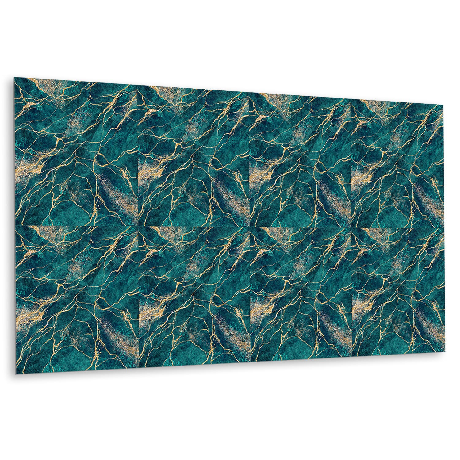 WANDPANEEL 100 x 50 cm Grüner Malachit - Dunkelgrün/Grün, Textil (100/1.6/50cm) - TULUP