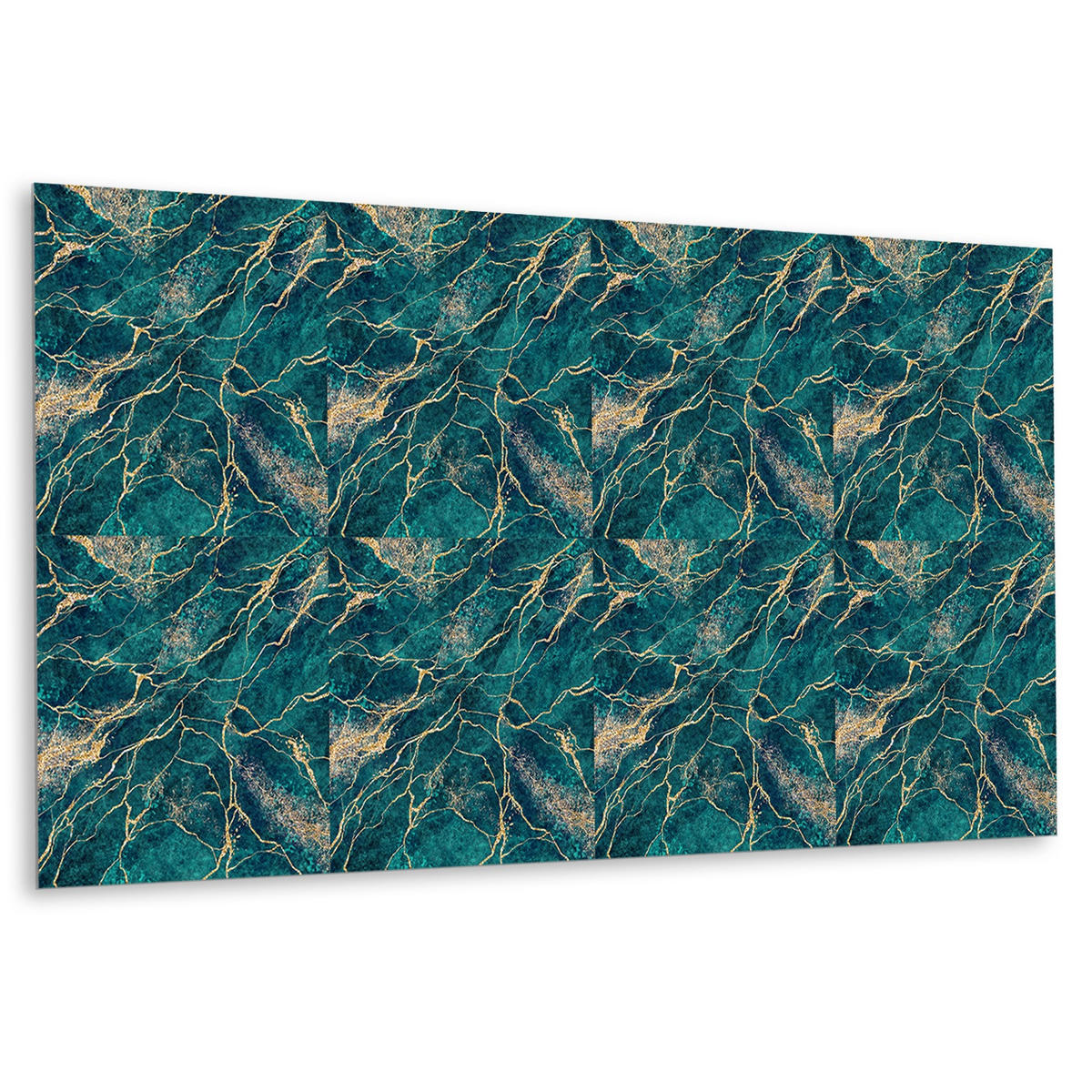 WANDPANEEL 100 x 50 cm Grüner Malachit - Dunkelgrün/Grün, Textil (100/1.6/50cm) - TULUP