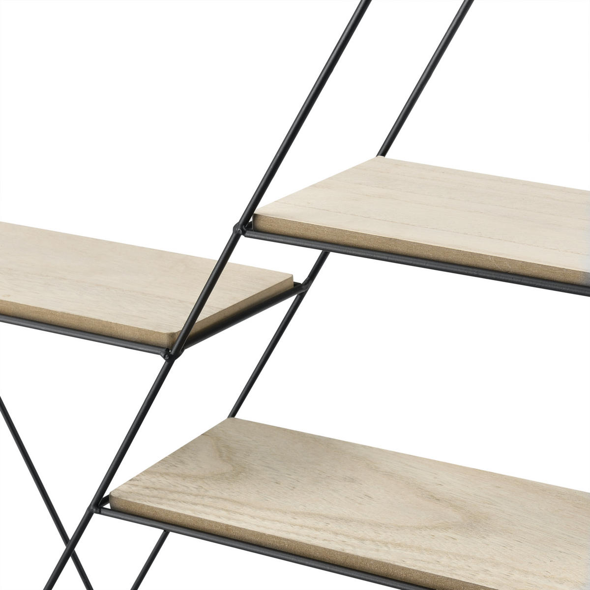 WANDREGAL Flint - Schwarz, Holz/Metall (62/53/12cm) - [en.casa]